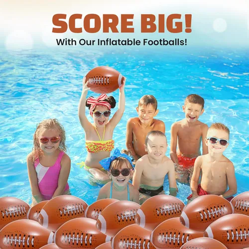 Miniatura 5 de Bedwina Paquete de 12 balones inflables de 16 pulgadas para decoraciones de fiestas de fútbol y recuerdos de fiesta, pelotas de playa con temática