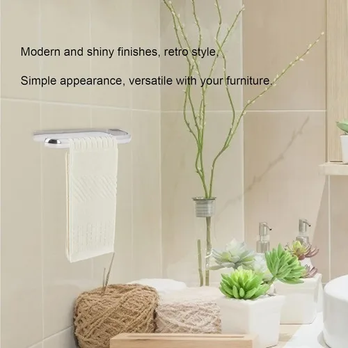 Miniatura 2 de Toallero de mano de acero inoxidable, organizador de toallas de mano montado en la pared, soporte para toallas montado en la pared, estante