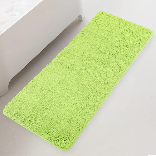 Miniatura 132 de Yeaban Alfombra de pasillo de baño de 24 x 72 pulgadas, antideslizante, alfombra de baño larga de felpilla gruesa, absorbente y lavable, alfombra