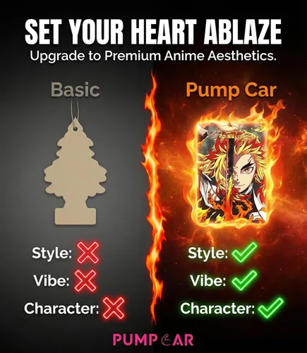 Miniatura 5 de PumpCar Ambientador japonés de doble cara Kamado Tanjiro Kyojuro Rengoku japonés colgante de cereza perfumado Anime Cool para espejo retrovisor