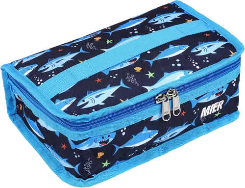 Miniatura 13 de MIER Lonchera pequeña para niños y adultos, compacta con aislamiento, mini hielera térmica portátil para viajes de trabajo, escuela, color azul Azul