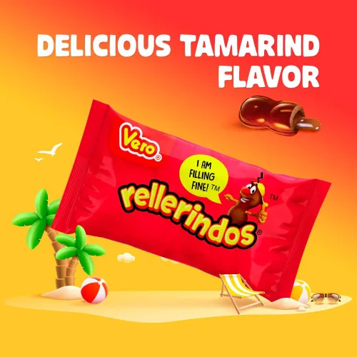 Miniatura 5 de Vero Rellerindos - Caramelo duro con sabor a tamarindo (65 unidades) – Auténtico caramelo mexicano, paquete de dulces duros envueltos