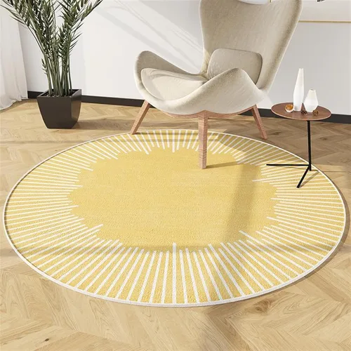 Miniatura 21 de Tapete para silla de oficina para suelo de madera dura, computadora, videojuegos, protector de piso, tapete redondo de protección de azulejos de A1