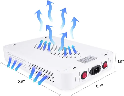 Miniatura 5 de Beelux Luz LED de Cultivo de 1000W para Plantas de Interior de Espectro Completo, Chips Dobles Mejorados e Interruptor Dual, Luces de Cultivo