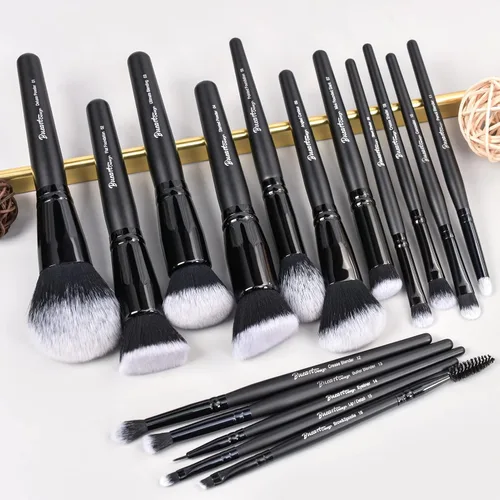 Miniatura 9 de Bueart Design Juego de 19 Piezas de Brochas de Maquillaje ULTRA SUAVES de CABELLO DENSO con Etiqueta Negra Contiene Polvo Grande Base Plana 19