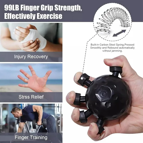 Miniatura 3 de Glitzgrip Arm Builder 2025 - Fortalecedor de bola de antebrazo y agarre de dedo, pelotas de ejercicio para fortalecer la muñeca, guitarra y agarre