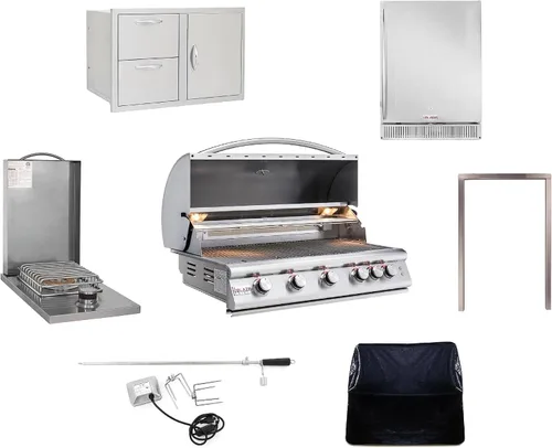 Miniatura 11 de Paquete de parrilla de gas Blaze BBQ para exterior de 32” LTE con parrilla de gas incorporada, parrilla de gas LTE, quemador de gas LTE, puerta