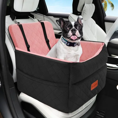 Miniatura 8 de HEGGCOOE Asiento de automóvil para perros pequeños, asientos elevadores de espuma viscoelástica para perros con cojín grueso para perros medianos