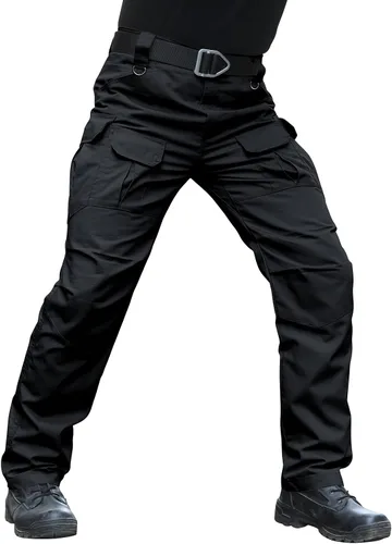 Miniatura 16 de Hiwise Pantalones tácticos elásticos para hombre, resistentes al agua, pantalones cargo Ripstop, ligeros para exteriores, pantalones de senderismo