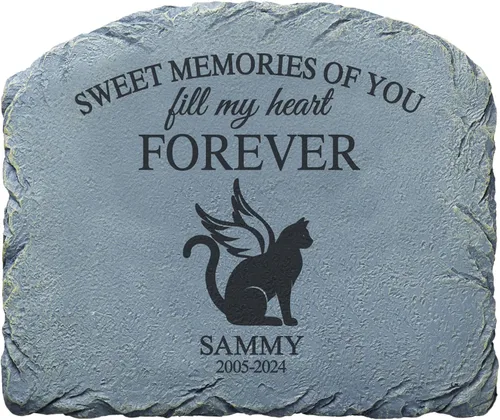 Miniatura 20 de Let's Make Memories Piedra conmemorativa personalizada para mascotas Forever Friend - Perro - Marcador de jardín de condolencias Perro - Angel
