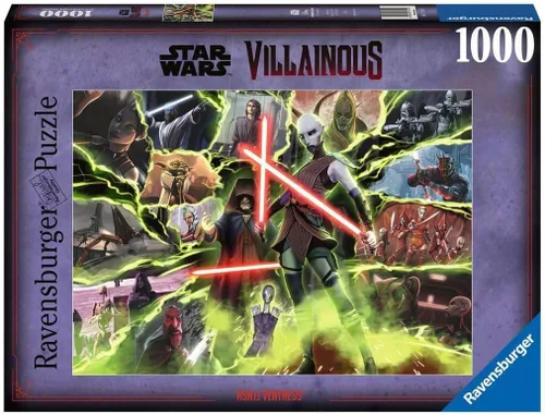 Miniatura 4 de Ravensburger Star Wars Villainous: Asajj Ventress and Figurine - Rompecabezas de 1000 piezas para adultos - 12001122 - Herramientas hechas a mano