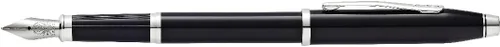 Miniatura 32 de Cross Century II - Bolígrafo de punta Selectip, lacado negro con detalles chapados en oro de 23 quilates
