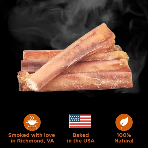 Miniatura 5 de Best Bully Sticks - Palitos de Bully Ahumados con Nogal Jumbo de 6 Pulgadas - 12 Unidades (Paquete de 1) - Natural, Sin Granos y Sin Olor, Aroma