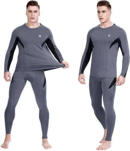 Miniatura 6 de Ropa interior térmica para hombre, con forro polar, táctica, deportiva, conjunto térmico