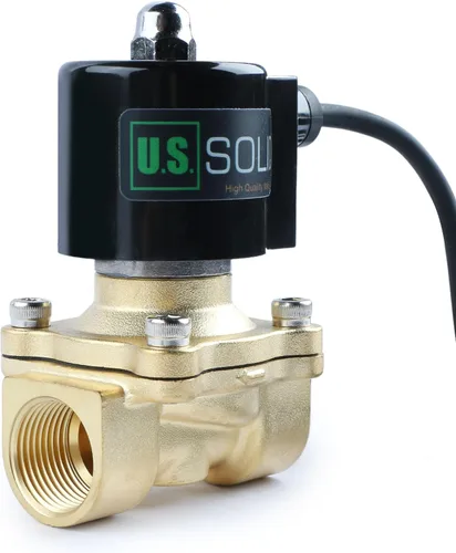 Miniatura 8 de U.S. Solid 1/2" válvula electromagnética eléctrica de latón subacuática 110V CA normalmente cerrada VITON IP67 aire no potable aceite de agua