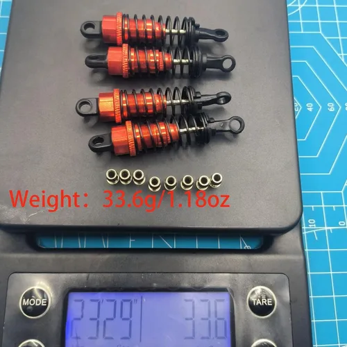 Miniatura 5 de Aluminio 1/10 RC llenado de aceite delantero trasero choques para Tamiya TT02 TT01 amortiguador M05 TA05 en carretera Hops Up piezas de Rojo