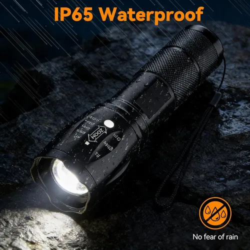 Miniatura 6 de CREE XML T6 3000 lúmenes táctico linterna LED, 5 modos, impermeable 4-Negro