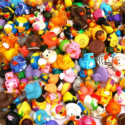 XY-WQ Paquete de 200 patos de goma para Jeeps Ducking, pato flotante a granel de 2.3 pulgadas para niños, surtido de juguetes de baño para bebés,