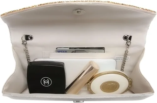 Miniatura 51 de Dasein Bolsos de mano para mujer, bolsos de noche formales con diamantes de imitación para boda, fiesta, baile de graduación, bolso elegante