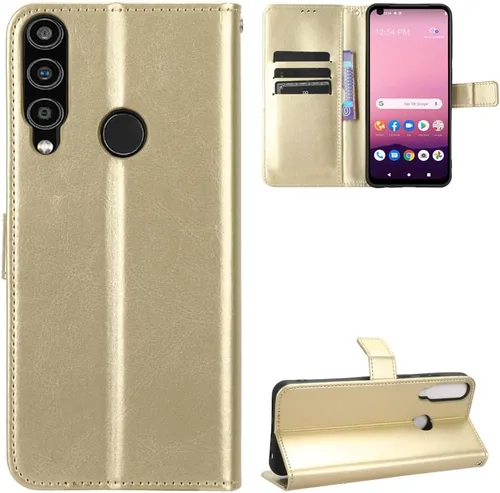Miniatura 72 de Funda para Boost Mobile Celero 5G + Funda de piel con tapa para Boost Mobile Celero 5G Plus, color negro
