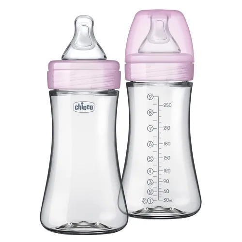 Miniatura 18 de Chicco Duo Set de regalo para bebé recién nacido con biberón híbrido con vidrio Invinci en el interior y plástico en el exterior Seguro para Gris