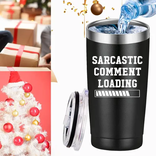 Miniatura 4 de Mamihlap Taza de viaje con carga de comentarios sarcásticos. Regalos divertidos para hombres, hombres, papá, abuelo y novio. Divertida idea