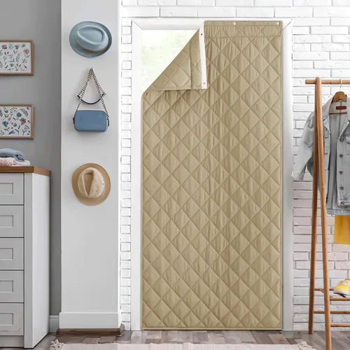 Miniatura 23 de NICETOWN Cortina de puerta con aislamiento térmico, opaca, ahorro de energía, con 3 formas de colgar, material grueso, fácil de instalar, mantiene