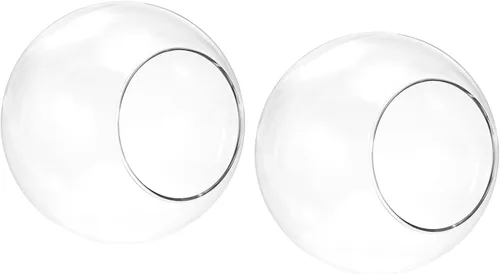 Miniatura 8 de PATIKIL Maceta redonda de terrario para plantas de aire, paquete de 2 decoraciones de mesa de vidrio borosilicato de 4 pulgadas de alto