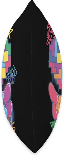 Miniatura 2 de Tetris Graffiti - Almohada de corazón (16 x 16 pulgadas), multicolor