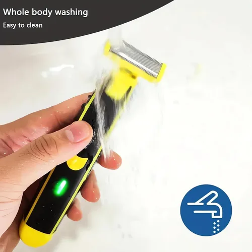 Miniatura 5 de Afeitadora eléctrica húmeda y seca, afeitadora eléctrica de cierre para hombres y mujeres, rasuradora facial recargable, impermeable, recortadora