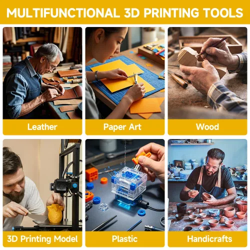 Miniatura 8 de Anyman Kit de herramientas de acabado y suavizado de impresora 3D, incluye soldador digital, herramienta de desbarbado, máquina pulidora eléctrica