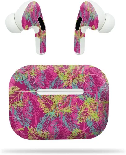MightySkins - Compatible con Apple Airpods Pro - Magenta Summer | Funda protectora de vinilo duradera y única | Fácil de aplicar, quitar y cambiar