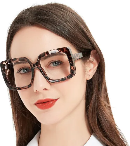Miniatura 7 de MARE AZZURO Gafas de lectura de gran tamaño para mujer, de moda, cuadrados, para lectores 1.0, 1.25, 1.5, 1.75, 2.0, 2.25, 2.5, 2.75, 3.0, 3.5, 4.0