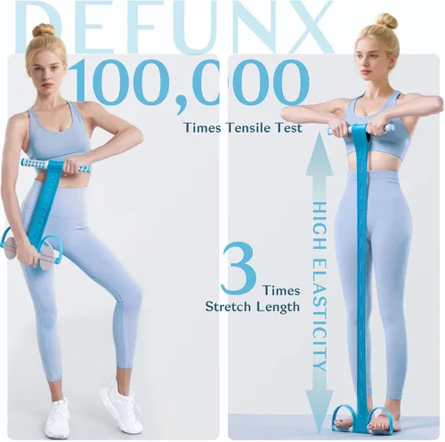 Miniatura 2 de DEFUNX Foot Pedal Resistance Band with Handle Multifunction Tension Rope for Women Exercise Fitness Workout Stirrup Puller