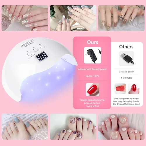 Miniatura 7 de Lámpara de uñas de gel UV LED, secador de uñas LKE de 40 W, luz LED con 3 temporizadores, profesional para accesorios de herramientas de arte