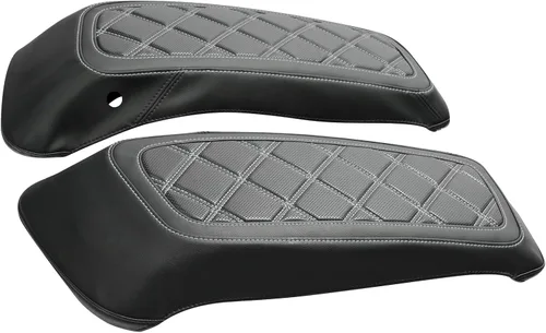 Miniatura 12 de Fundas para tapa de alforja de motocicleta, con costuras de diamante azul, para Harley Touring Modelos Road King Street Glide Road Glide Electra
