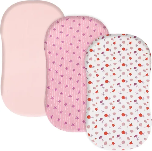 Miniatura 44 de david's kids Juego de 4 sábanas ajustadas para cuna, juego de sábanas para bebé ultra suaves, transpirables y cómodas, neutras, para niños y niñas
