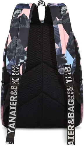 Miniatura 4 de YANAIER Elegante mochila para laptop, mochila de viaje, triángulo negro