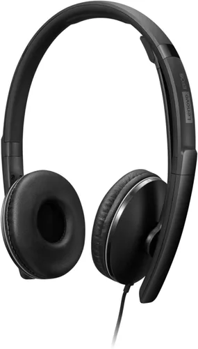 Miniatura 10 de Auriculares con cable Lenovo con cancelación activa de ruido (ANC), conectividad USB-C y USB-A, Certificado para Zoom, Cancelación activa de ruido