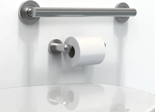 Miniatura 8 de Barra de agarre compatible con ADA, soporte de peso de 500 libras para seguridad en el baño (30,5 cm, níquel cepillado)