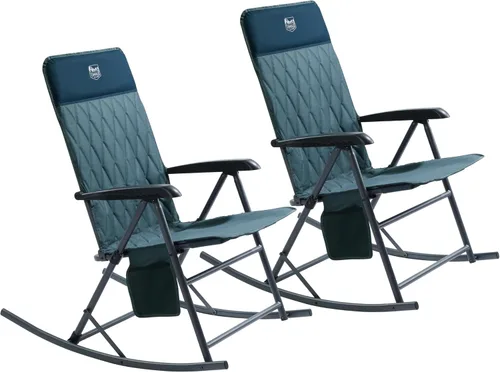 Miniatura 14 de Timber Ridge Silla mecedora ajustable de 3 niveles, respaldo alto acolchado ergonómico, soporta 300 libras, balancín estable antipunta, reposabrazos