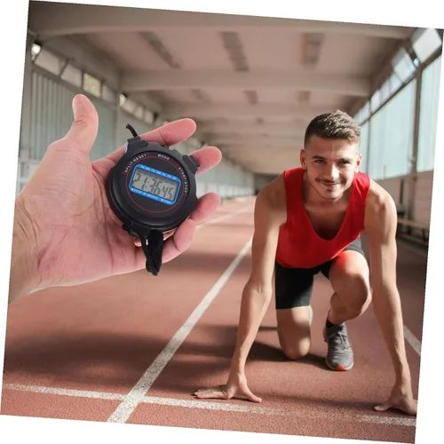 Miniatura 5 de Cronómetro deportivo digital con pantalla grande para entrenadores, funcionamiento silencioso, ligero, diseño portátil para natación, correr, yoga