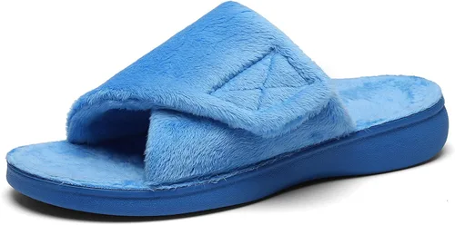 Miniatura 3 de SOLLBEAM Pantuflas peludas con soporte de arco para mujer sandalias ortopédicas para el talón