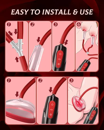 Miniatura 4 de Bomba de Coño Juguetes Sexuales para Adultos - Kit de Juguetes BDSM Succionadores de Pezones Bomba Sexual Vaginal de Vacío Eléctrica con 3 Niveles