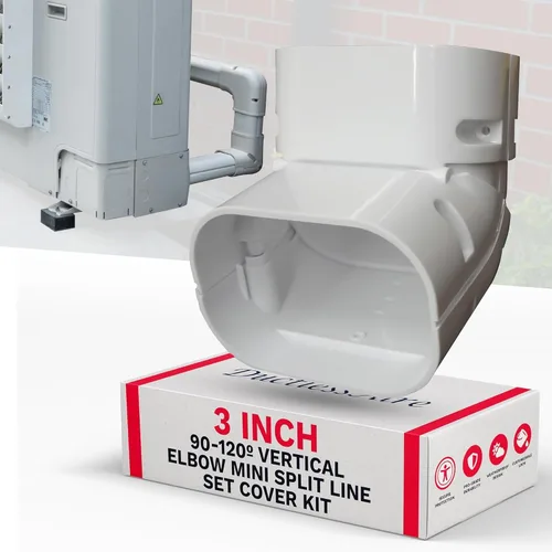 Miniatura 9 de DuctlessAire Mini Split Line Set Cover – Cubiertas de línea para condensador Mini Split, sistemas de aire central, HVAC, bombas de calor y más