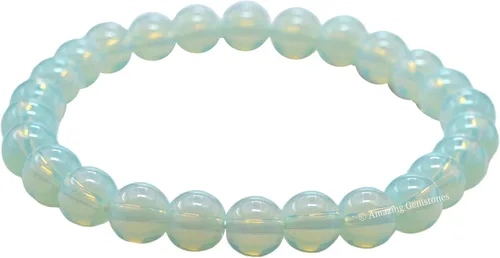 Miniatura 585 de Amazing Gemstone Pulsera de cristal para mujeres y hombres, pulsera de cristal curativo de protección, pulsera elástica con cuentas de piedras