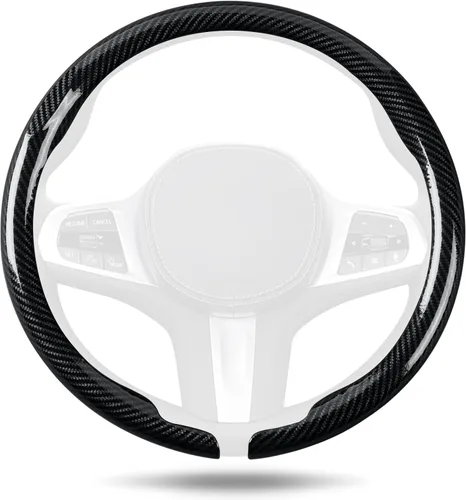 Miniatura 11 de Aimato Funda ultrafina para volante de automóvil, microfibra cómoda y transpirable, ajuste universal para la mayoría de los automóviles, color negro