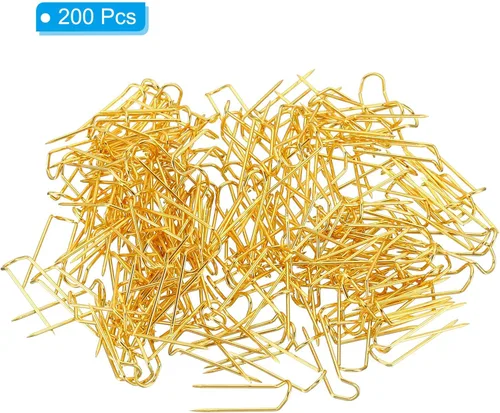 Miniatura 3 de PATIKIL Pasadores de horquilla, 200 pines de acero inoxidable para coser en U de 0.7 pulgadas, pasadores de doble bloqueo para coser joyas, tela
