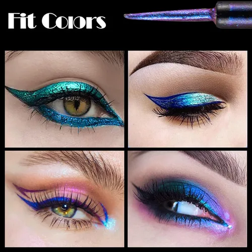 Miniatura 4 de 6 colores Chameleon Liquid Eyeshadow Metallic Glitter Shimmer Eye Shadow Set de Sombras de Ojos Multicromo de larga duración Impermeable Set