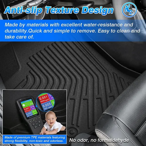 Miniatura 12 de Alfombrillas para Nissan Ariya 2023 2024 2025 2026, alfombrilla para todo tipo de clima, para accesorios Ariya, alfombrillas de TPE para piso